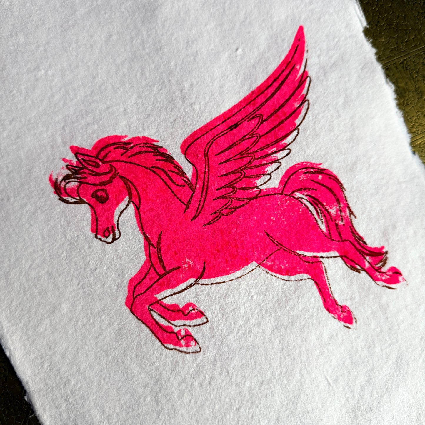 Ltd. Edition Gocco Print: Offset Pegasus