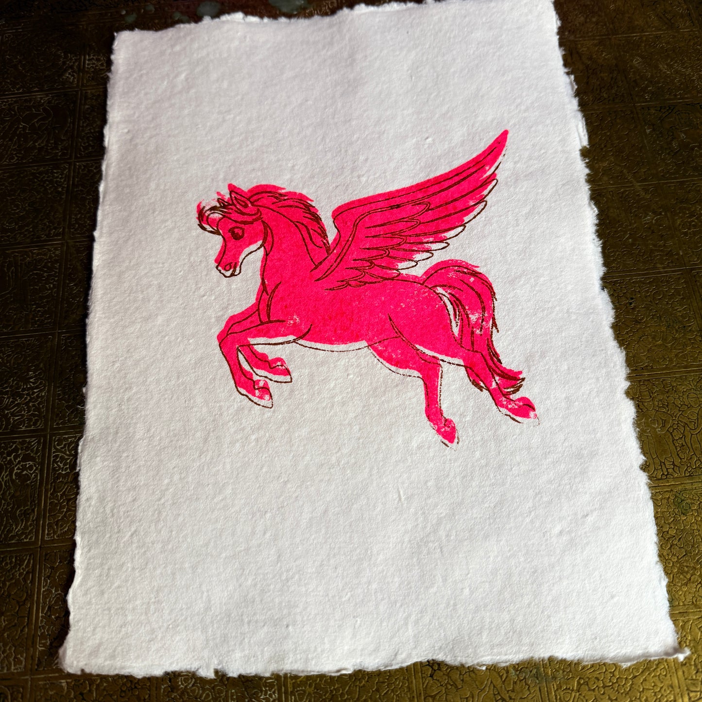 Ltd. Edition Gocco Print: Offset Pegasus