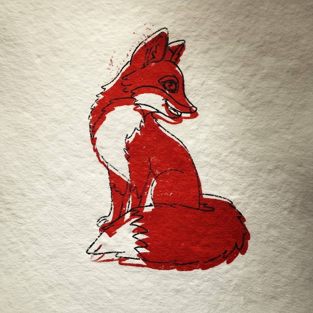 Ltd. Edition Gocco Print: Offset Vixen